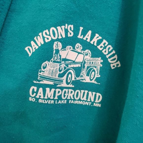 Vintage button up sweatshirt with camp ground logo - Picture 4 of 4